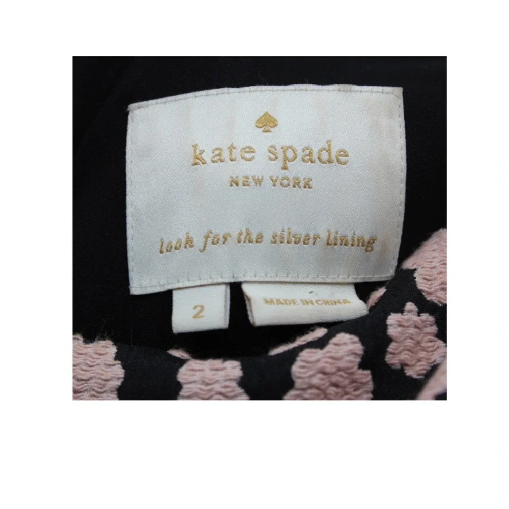 kate spade New York‎ Jacquard Petal Print Mini Dress Pink Black Size 2 (Flaw)
